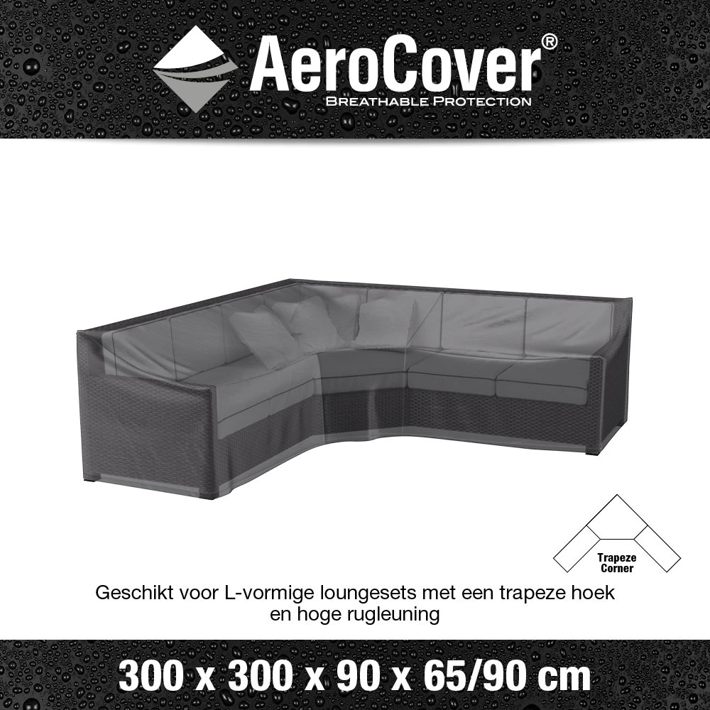 AeroCover Loungesethoes Hoekset Trapeze 300 X 300 X 65/90 Cm 5 AeroCover Loungesethoes Hoekset Trapeze 300 X 300 X 65/90 Cm - Afbeelding 3