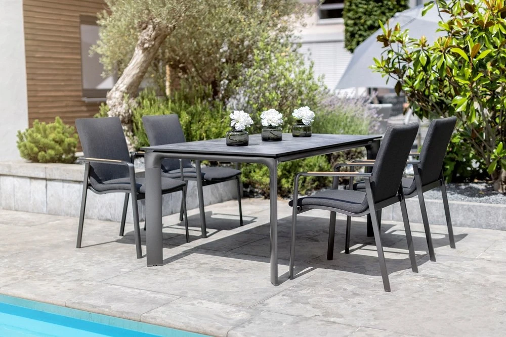 Kettler DIAMOND Stapelstoel (Sunbrella), Antra Sooty 4 Kettler DIAMOND Stapelstoel (Sunbrella), Antra Sooty - Afbeelding 2