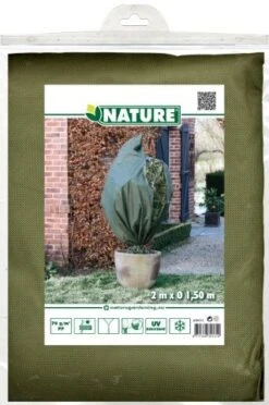 Nature Winterafdekhoes Met Rits Groen Ø150cmx2m 70 G/m²